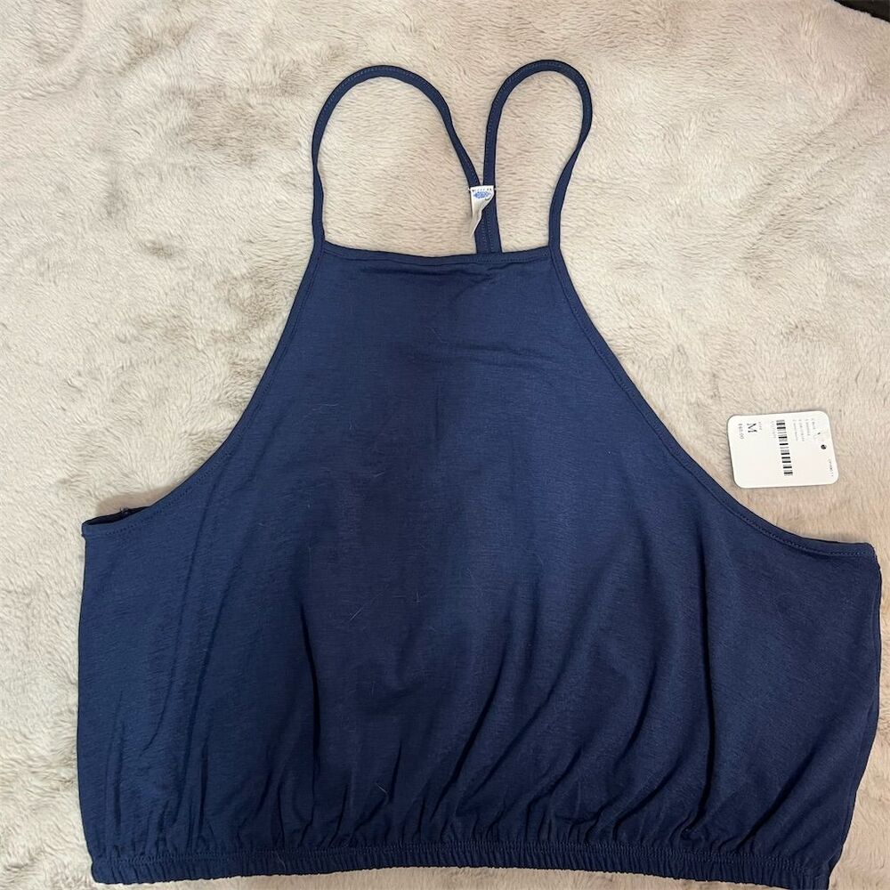 FP Movement Women's Halter Tank Top Blue Size M Sleeveless Casual